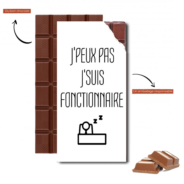 Tablette de chocolat personnalisé Jpeux pas je suis fonctionnaire