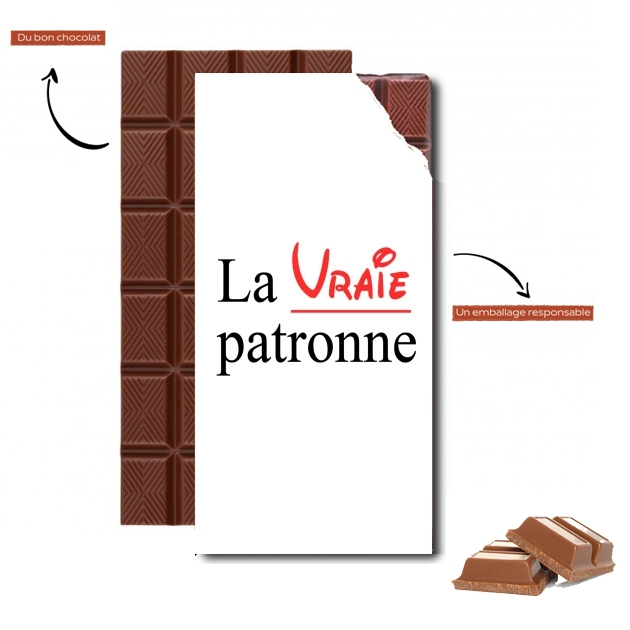 Tablette de chocolat personnalisé La vraie patronne