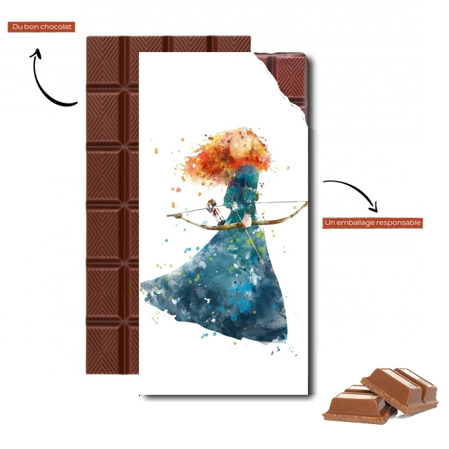 Tablette de chocolat personnalisé Merida Watercolor