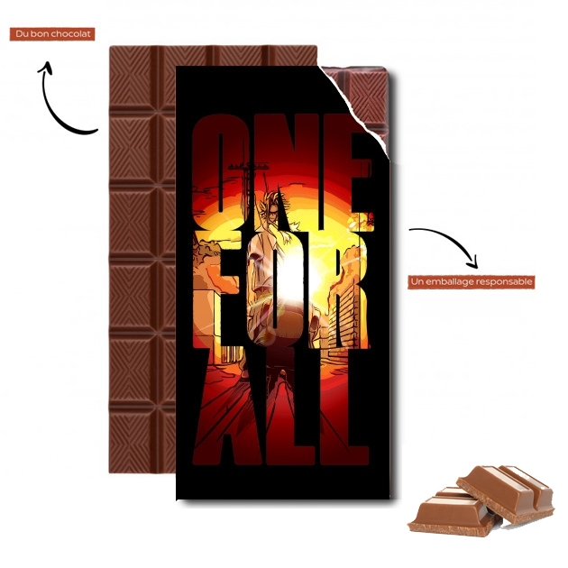 Tablette de chocolat personnalisé One for all sunset