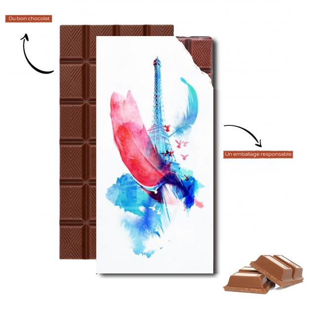 Tablette de chocolat personnalisé Paris Poétique