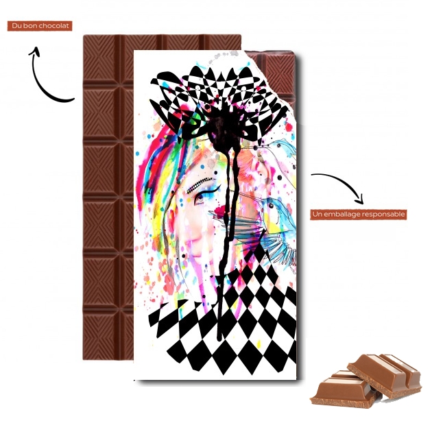 Tablette de chocolat personnalisé Reine Hummingbird