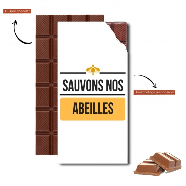 Tablette de chocolat personnalisé Sauvons nos abeilles