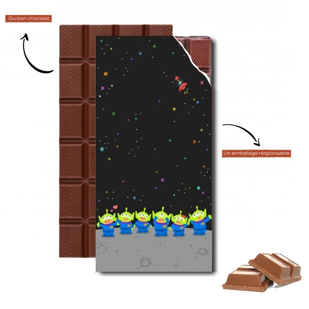 Tablette de chocolat personnalisé Toy Story Alien Road To the moon