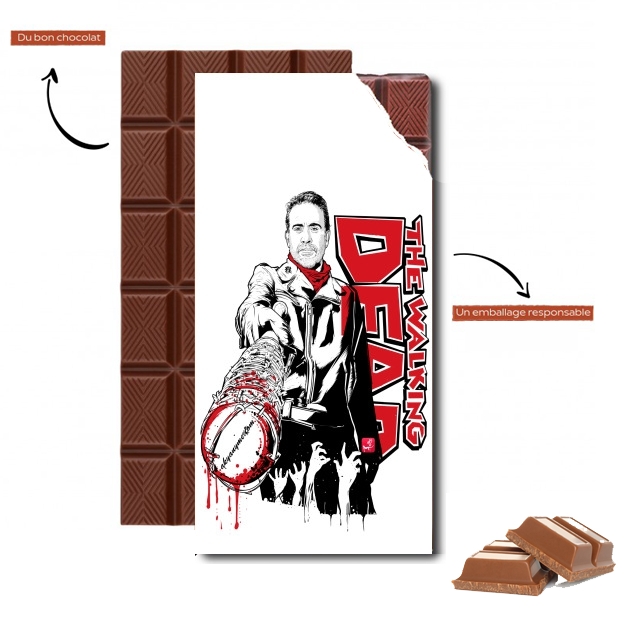 Tablette de chocolat personnalisé TWD Negan and Lucille