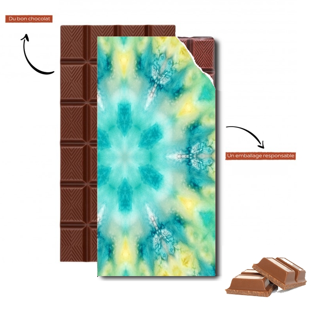 Tablette de chocolat personnalisé watercolor tiedye