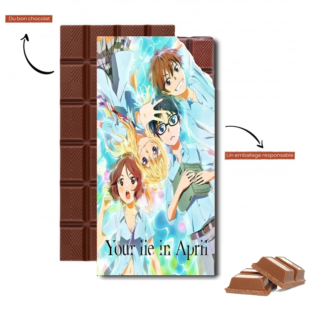 Tablette de chocolat personnalisé Your lie in april