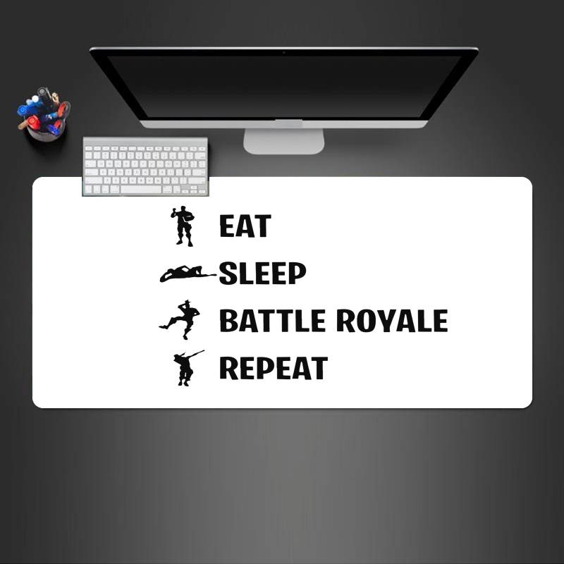 Tapis de souris géant Eat Sleep Battle Royale Repeat