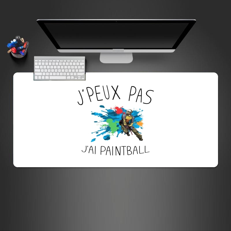 Tapis de souris géant Je peux pas j'ai Paintball