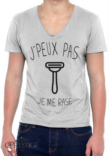 T-Shirt homme Col V Je peux pas je me rase