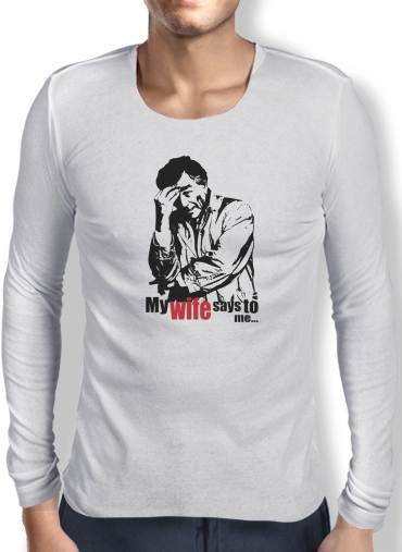 T-Shirt homme manche longue Columbo ma femme me dit toujours