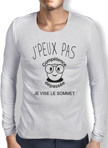 T-Shirt homme manche longue Je peux pas je veux un dépassé