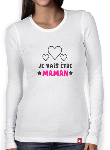 T-Shirt femme manche longue Je vais être maman