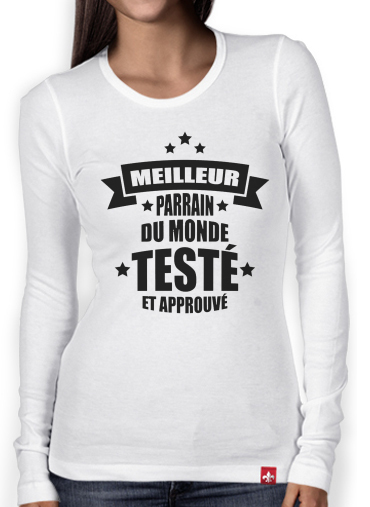 T-Shirt femme manche longue Meilleur parrain du monde